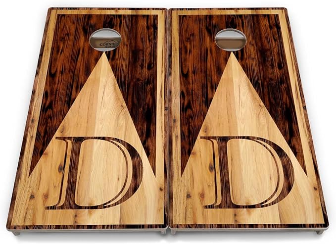 Tournament Cornhole Boards - Regulation 2'x4' Set 3/4" Baltic Birch - Bags Sold Separatetly (Wood Letter Design)