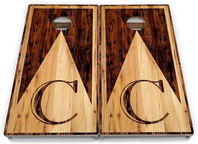 Tournament Cornhole Boards - Regulation 2'x4' Set 3/4" Baltic Birch - Bags Sold Separatetly (Wood Letter Design)