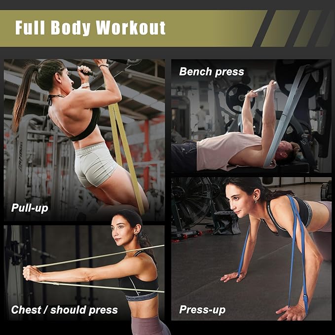 VRTX Fabric Resistance Bands for Men & Women | Long Exercise Band for Workout, Stretch, Yoga, Full Body Training | Soft Mesh Cloth, Non-Slip, High Durability Elastic Straps