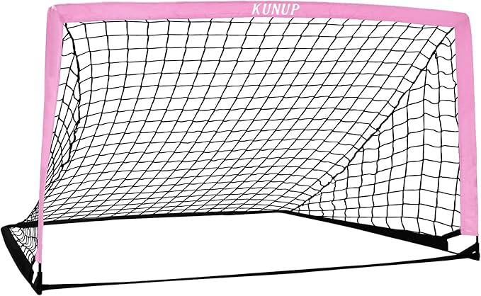 5×3 6x4 9x5 FT Portable Kids Soccer Goal for Backyard, Foldable Soccer Practice Net with Carrying Bag for Toddler Youth Adult Pop Up Soccer Training Equipment Indoor and Outdoor Sports Game