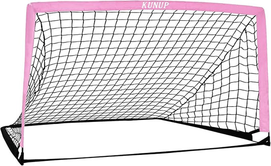 5×3 6x4 9x5 FT Portable Kids Soccer Goal for Backyard, Foldable Soccer Practice Net with Carrying Bag for Toddler Youth Adult Pop Up Soccer Training Equipment Indoor and Outdoor Sports Game