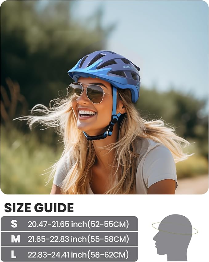 OutdoorMaster Gem II MIPS Bike Helmet with Light - Lightweight Cycling Helmet,Mountain Road Bicycle Helmet for Youth & Adult