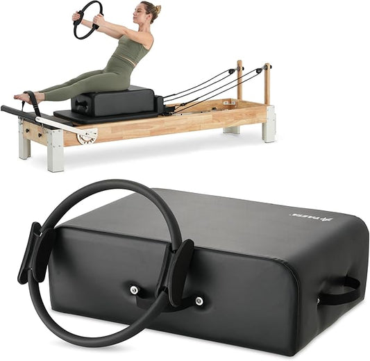 PAETA Pilates Box for Reformer, Pilates Reformer Accessories with Pilates Ring, for Core Training, Balance & Flexibility – Studio & Home Pilates Equipment