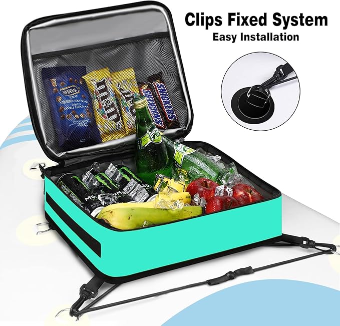 Paddle Board Cooler Bag, Waterproof Surf Sup Deck Cooler Bag Insulated Leakproof 10 Cans, Sup Paddle Board Accessories Bag for Stand Up Paddleboard and Kayak