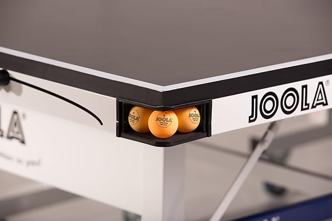 JOOLA Rally TL Professional MDF Indoor Ping Pong Table w/Quick Clamp Table Tennis Net & Post Set - 10 Minute Easy Assembly - Corner Ball Holders - Tournament Quality - Includes Playback Mode