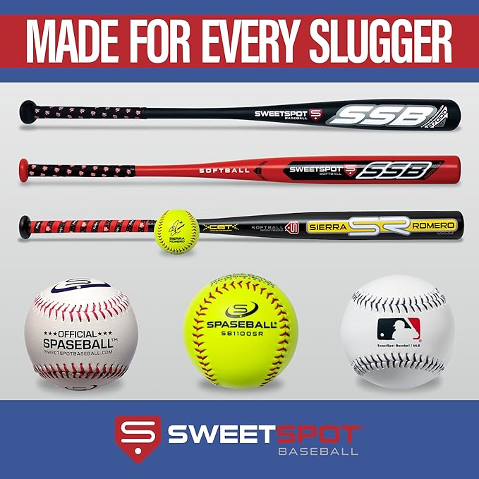 SweetSpot Plastic Baseball Spaseballs | Backyard Plastic Baseballs for Youth, Kids, Teens, and Adults