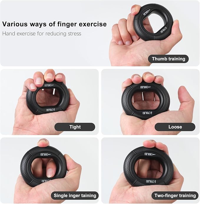 Keria Adjustable Hand Grip Strengthener(11-220Lbs), Grip Strength Trainer with Auto-Click Digital Counter, Ergonomic Forearm Trainer for Athletes, Musicians, Physical Therapy