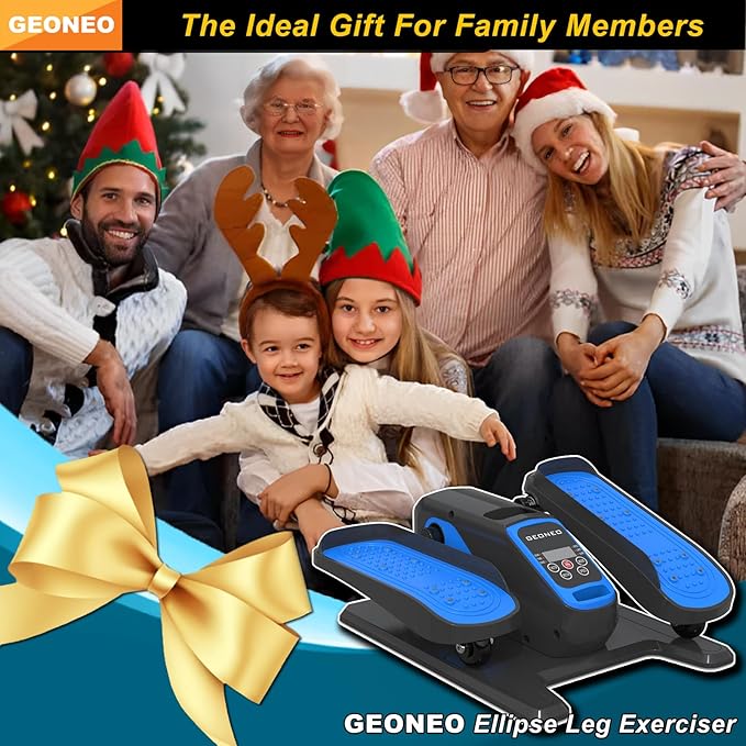 Under Desk Elliptical Machine, Electric Ellipse Leg Exerciser for Senior, Quiet and Compact Electric Seated Pedal for Home with Display Monitor, Remote Control and 12 Adjustable Speeds
