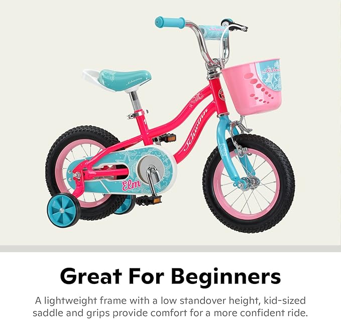 Schwinn Elm and Koen Bike or Balance Bike, 12-20 Inch Bike for Kids Ages 2-13, Black, Blue, Red, Teal, Pink or Purple, SmartStart Ergonomic Design, Adjustable Seat Grows with Child, Training Bicycle