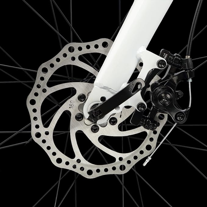 AVASTA Jupiter 700C Road Adult Step-Over Hybrid Cycling Bike Bicycle, Aluminum Frame, 21-Speed, Dual Disc Brakes, Multpile Colors for Men Woman Male Female