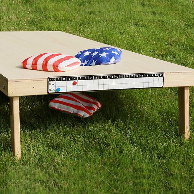 Cornhole Scoreboard Tracker Steel Score Keeper: Durable Corn Hole Scoreboards for Easy Score Tracking Corn Hole Games Ladder Ball Toss Game Pop Darts Popdarts Game (1 Pack-Horizontal)