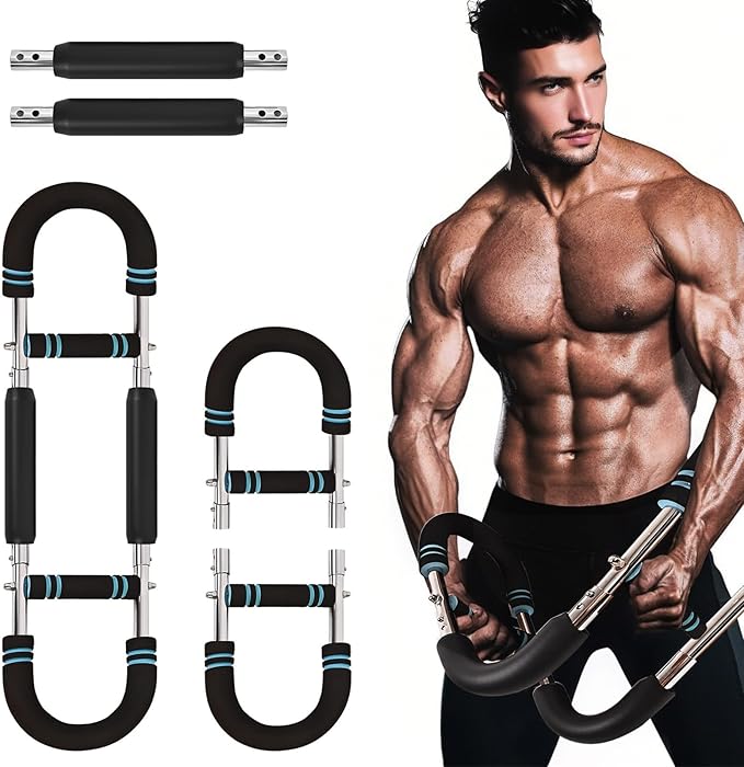 Twister Arm Exerciser, 70-110lb Adjustable Workout Equipment,Twister Arm Exerciser,Chest,Arms, Shoulders and Forearms Muscle Training Fitness Equipment,Portable Power Twister Bar