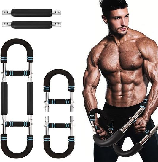 Twister Arm Exerciser, 70-110lb Adjustable Workout Equipment,Twister Arm Exerciser,Chest,Arms, Shoulders and Forearms Muscle Training Fitness Equipment,Portable Power Twister Bar