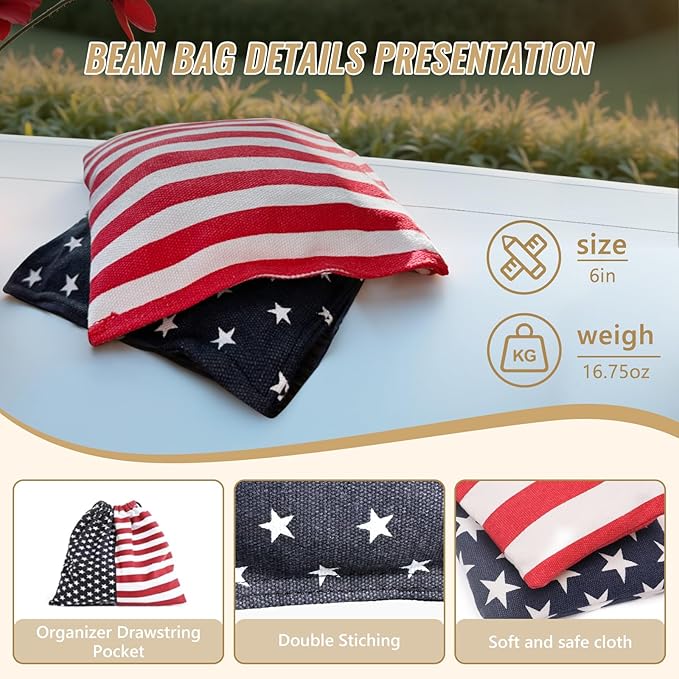 Cornhole Board Set,Corn Hole Games for Adults Outdoor,2X4FT Solid Wood Regulation Cornhole Boards with 8 Cornhole Beans Bags & Carry Case