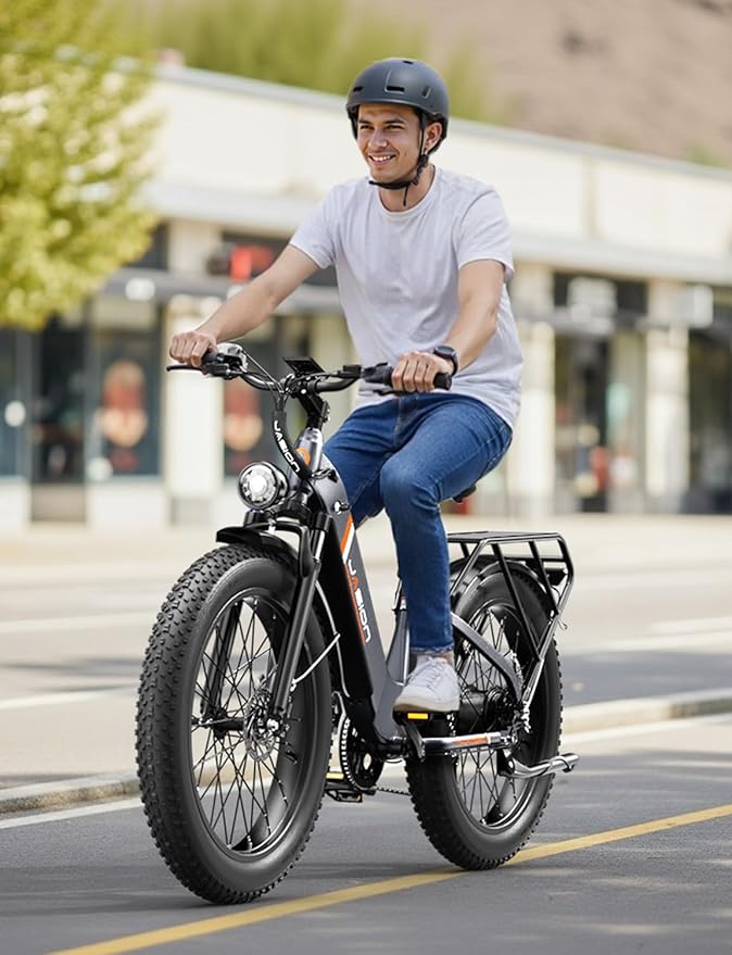 Jasion Thunder Electric Bike, 30+MPH 1500W Peak Motor E Bikes, 80Miles Range with 864Wh Battery, Hydraulic Disc Brakes, Front Suspension, 26'' x 4'' Fat Tire Adults Electric Bicycles, APP Control