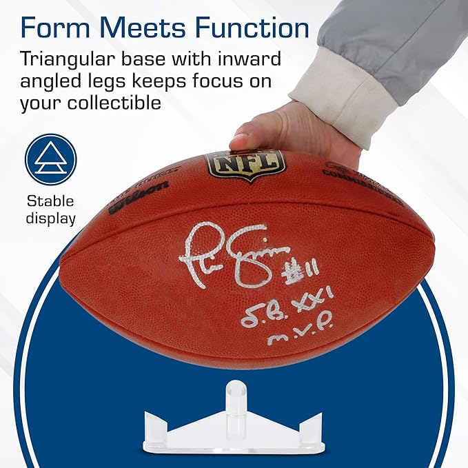 BCW Acrylic Ball Stand, 2 Pack | Anti-Slip Design for Basketball, Football, and Soccer Ball Display