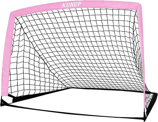 5×3 6x4 9x5 FT Portable Kids Soccer Goal for Backyard, Foldable Soccer Practice Net with Carrying Bag for Toddler Youth Adult Pop Up Soccer Training Equipment Indoor and Outdoor Sports Game