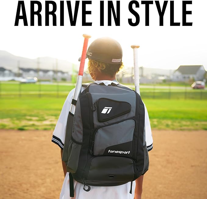 Baseball Bag - Backpack for Baseball, Softball, Tball - Adults & Youth Bat Bag