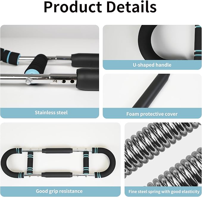 Arm Trainer Adjustable Chest Workout Equipment for Men – Portable Clip Expander for Muscle Training, Forearms, Shoulders, Body Strength Fitness Equipment