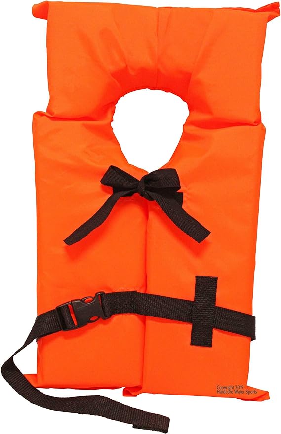 2 Pack Coast Guard Approved Life Jackets. High Visibility Color Type II Keyhole Life Vest in Classic May West Style. Compliance Flotation Device