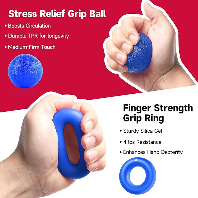 FitBeast Grip Strengthener Forearm Strengthener Hand Grips Strengthener Kit - 5 Pack Adjustable Resistance