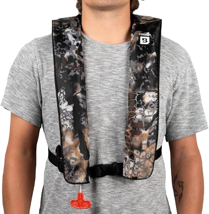BLUESTORM Cirrus26 Inflatable PFD Life Jackets for Adults | US Coast Guard Approved Automatic Life Vest w/Manual Override Convertibility