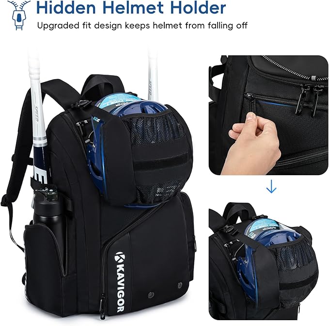 Baseball Bag for Youth and Adult, Softball Bag 50L Large Capacity Holds 4 Bats, Equipment Backpack with Shoes Compartment