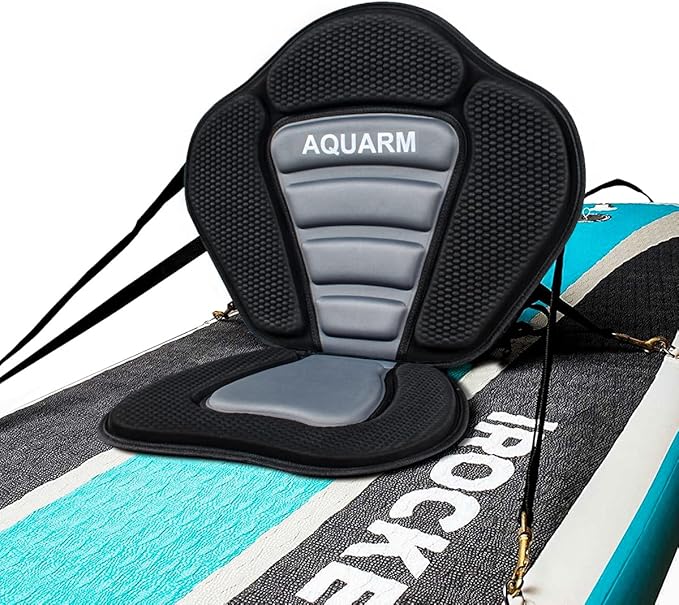 Deluxe Padded Kayak Seat with Adjustable Backrest - Universal Fit for Canoe, Fishing Boat & More