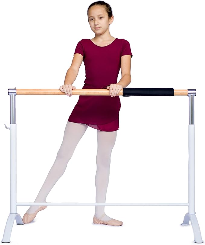 LeStage Ballet Barre - Portable Freestanding Adjustable Training Barre - Pro Series with Foam Protector and Elastic Stretching Strap