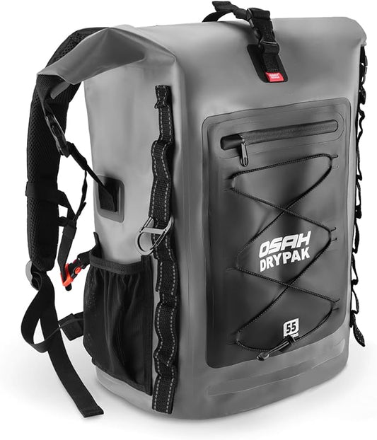 Waterproof Backpack Dry Bag 35L/55L/85L – Heavy Duty Roll-Top Hiking Backpack for Travel, Kayaking, Boating, Camping, Rafting and Fishing