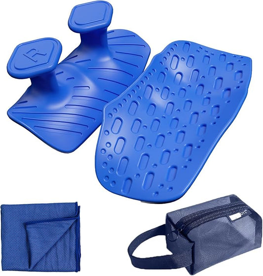 Upgraded Weight Lifting Grips for Women & Men - Extra Large & Thick Non-Slip Gym Grips with Cooling Towel, Ergonomic Workout Gloves for Pull-Ups, Dumbbell Exercises