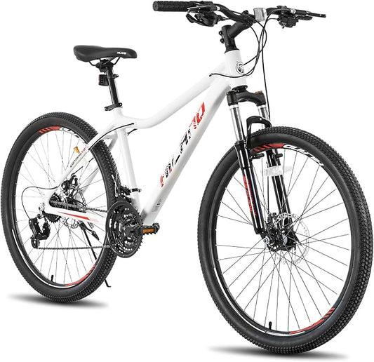 HILAND 20 26 27.5 Inch Mountain Bike for Women Girl, 7/21 Speed with Lock-Out Suspension Fork, Aluminum Frame MTB, Adult Ladies Womens Bike Mens Bicycle
