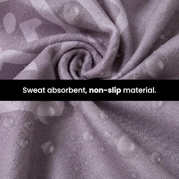 Yoga Drip Yoga Towel - Non Slip Hot Yoga Mat Towel With Corner Pockets, No-Skid Grip, and Built-in Alignment Lines | Soft, Moisture Wicking, and Sweat Absorbent | No Bunching, Stays in Place 72" x 25"