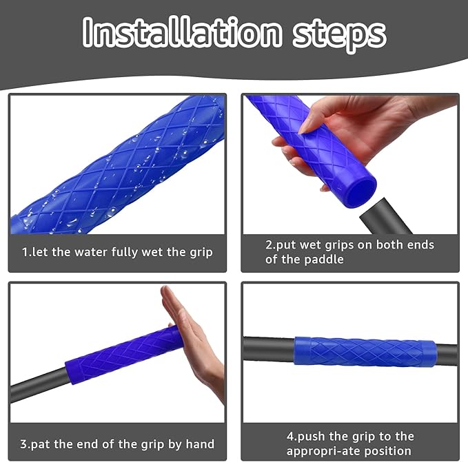 2-Pack Kayak Paddle Grips No Slip Oar Grip for Take-Apart Paddles, Blister Prevention Kayaking Accessories (Diameter of 30mm/1.18 inches)