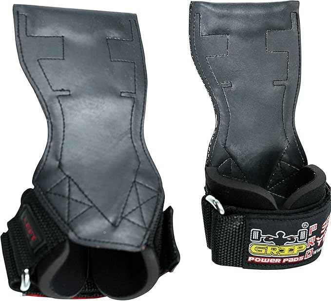 Lifting Grips PRO Weight Gloves Heavy Duty Barbell Gymnastics Straps Alternative to Power Hooks Deadlifts Adjustable Neoprene Padded Wrist Wrap