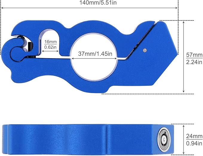Windance Motorcycle Handlebar Lock Anti Theft Heavy Duty Brake Lever Parking Security Lock for Mopeds Motorbike Bike ATV (Blue)