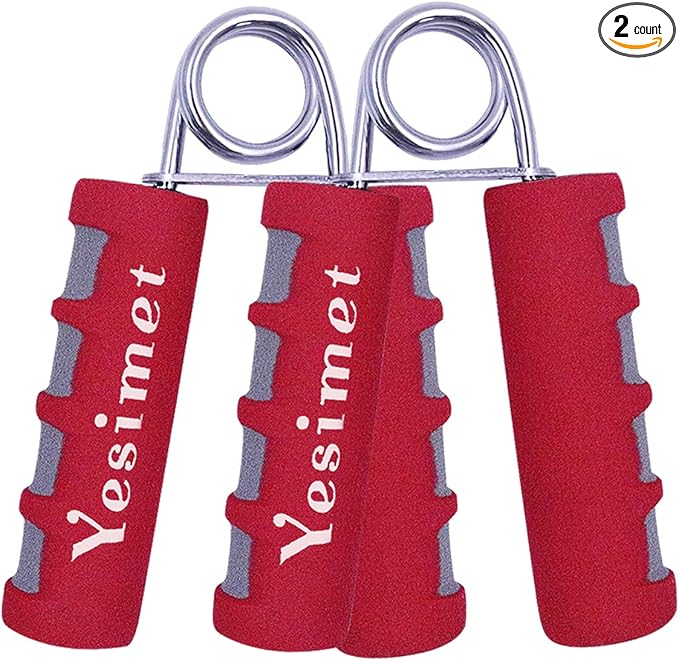 2 Pack Hand Grip Strengthener Set, Forearm Exerciser, Finger Gripper, Grip Strength Trainer, Hand Grip- Soft Foam Hand Exercise for Quickly Increasing Wrist Forearm and Finger Strength