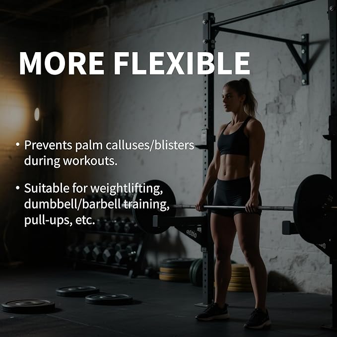 Workout Grips for Weight Lifting – Non-Slip Gym Grips, Hand Grips for Deadlifts, Rows, Lifting Grips & Weight Grip Pads for Men and Women – Gym Gloves Alternative