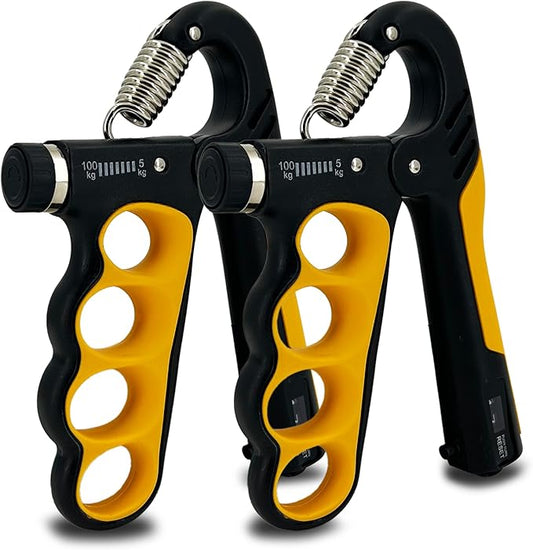 Senston Grip Strength Trainer 2 Pack - Adjustable 11-220Lbs (5-100KG) with Auto Counter, Hand Grip Strengthener, Forearm Exerciser for Athletes, Musicians, Gym, Home, Injury Rehab
