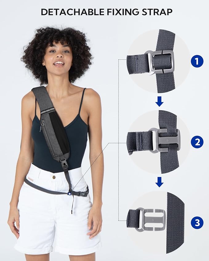 WATERFLY Crossbody Sling Backpack Sling Bag Travel Hiking Chest Bag Daypack