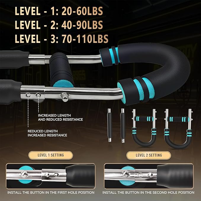 Twister Arm Trainer, Adjustable Chest Workout Equipment for Men & Women, Home Gym Strength Trainer, Muscle Builder & Strength Training for Arms, Chest