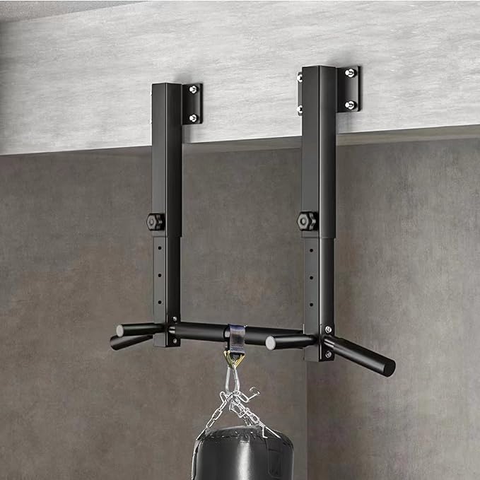Wall Mount Pull Up Bar, Joist Mount Pull Up Bar, Beam and Rafter Mounted Chin Up Bar for Home Gym With Wood Mount and Wall Mount Screws