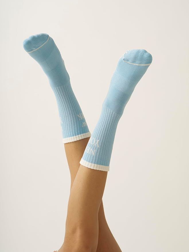 Crew Half Calf Grip Socks, Cutest Fruits Pilates Socks, Ruffle socks, Non-Slip, Barre Yoga Fitness