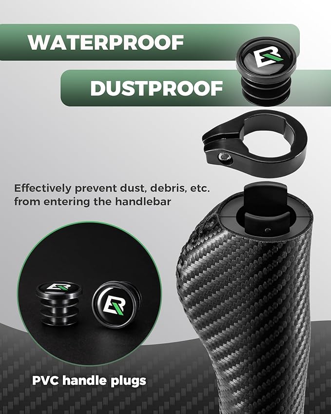 ROCKBROS Ergonomic Design Mountain Bike Grips,Double Lock-on and Non-Slip Bike Grips,Cushioned Comfortable Bicycle Handlebars Grips,for Commuting.