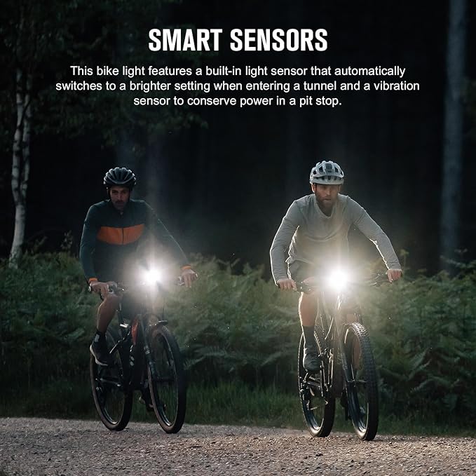 OLIGHT RN 2000 LED Rechargeable Bike Light, 2000 Lumens and 557ft Max Throw Waterproof Bicycle Headlight with Spot&Flood Beams, Remote Control, Type-C and Smart Sensor, for Mountain and Urban Riding