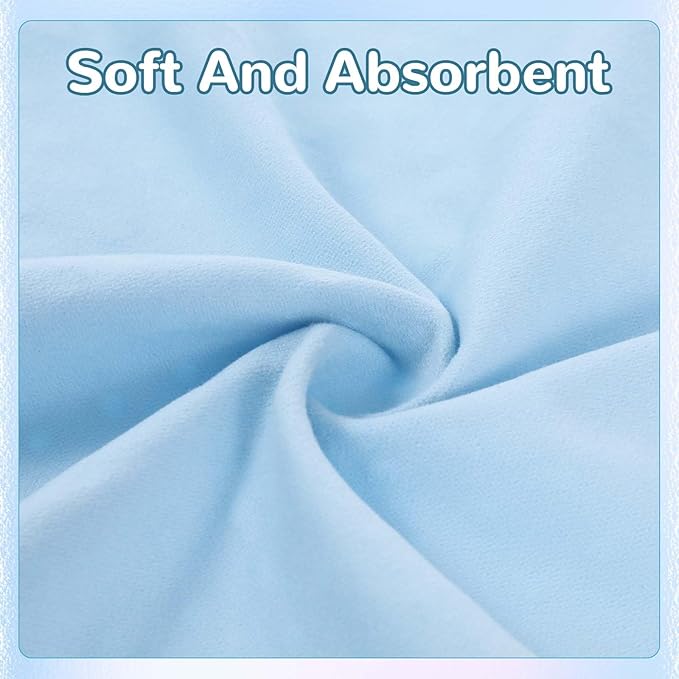 Peryiter 2pack 72 x 24'' Hot Yoga Towel Pack with Grip Dot, Sticky Fiber Mat Towels Non Slip for Hot Yoga, Absorbent Microfiber Sweat Anti-Slip Cover for Pilates Exercise Fitness Workout(Light Blue)