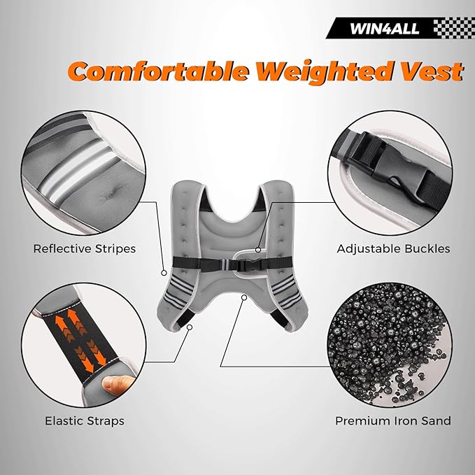 Weighted Vest Woman, 6lb/8lb/12lb/16lb/20lb, Adjustable Women Weighted Vest for Walking, Strength Training, Running, Fitness, Muscle Building, Black