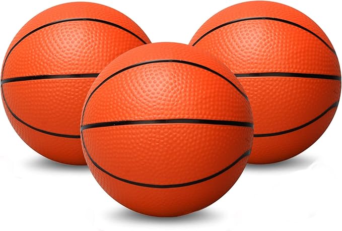 5" Mini Foam Basketball for Mini Basketball Hoop, Small Basketball for Over The Door Basketball Hoop, Replacement Balls for Kids Toddler Beach Indoor Outdoor Sport Game Gift Set 3 PCS ( Orange )