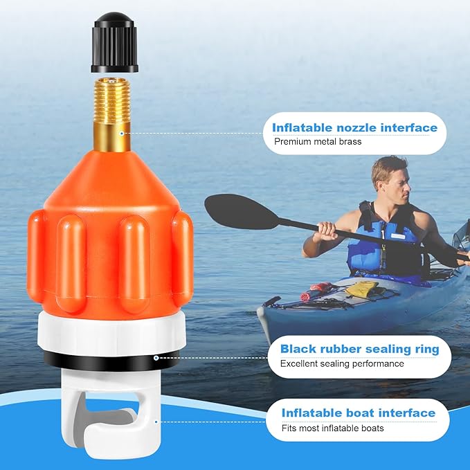 Inflatable Boat SUP Pump Adapter, Stand Up Paddle Board Pump Adapter Sturdy, Conventional Air Adapter Quickly Inflation, SUP Air Adapters for Paddleboard and Kayak
