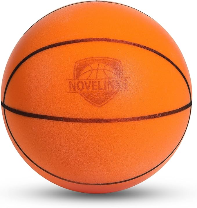 novelinks Silent Basketball Indoor Noiseless Basketball Higher Bounce Training Quiet Ball PU Foam Ball for Indoor Training and Activities
